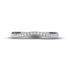 Thumbnail Image 3 of Previously Owned Vera Wang WISH Diamond & Blue Sapphire Contoured Anniversary Ring 1/6 ct tw Round 14K White Gold