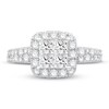 Thumbnail Image 3 of Previously Owned Diamond Engagement Ring 1-1/2 ct tw Round/Princess 14K White Gold