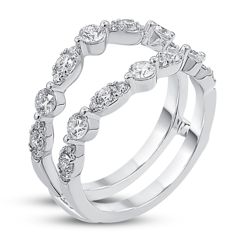 Main Image 2 of Previously Owned Diamond Insert Ring 1 ct tw Round 14K White Gold