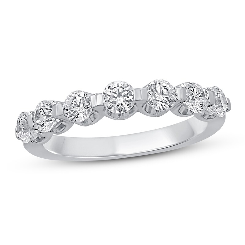 Main Image 1 of Previously Owned Diamond Anniversary Ring 1 ct tw Round 14K White Gold
