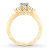 Thumbnail Image 2 of Previously Owned Diamond Engagement Ring Setting 7/8 ct tw Princess 14K Yellow Gold