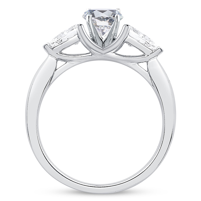 Main Image 2 of Previously Owned Diamond Ring Setting 5/8 ct tw Pear-shaped 14K White Gold