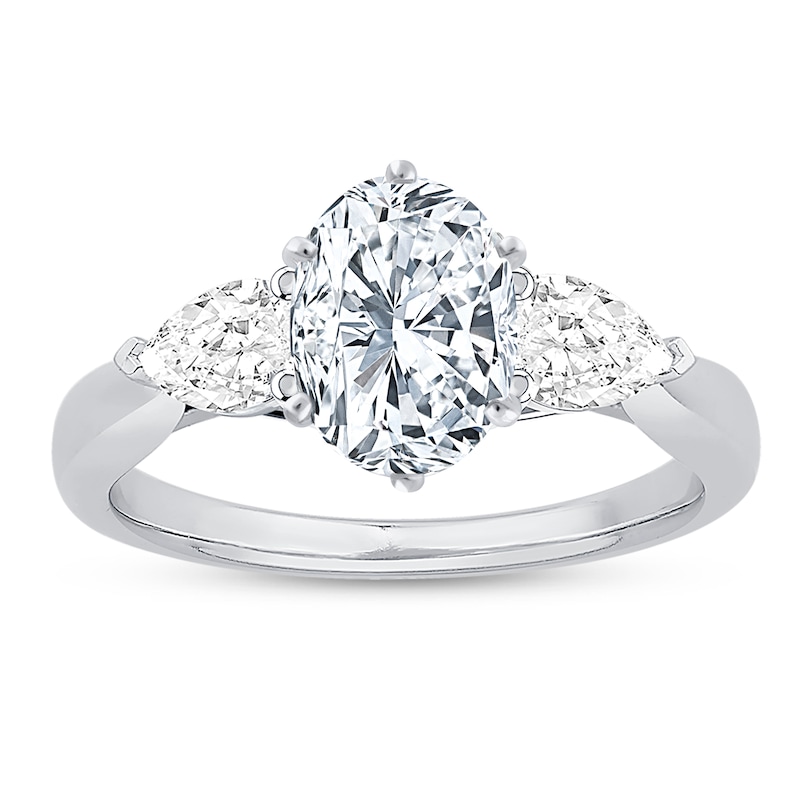 Main Image 3 of Previously Owned Diamond Ring Setting 5/8 ct tw Pear-shaped 14K White Gold