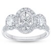 Thumbnail Image 1 of Previously Owned Diamond Engagement Ring Setting 7/8 ct tw Round/Oval 18K White Gold