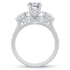 Thumbnail Image 2 of Previously Owned Diamond Engagement Ring Setting 7/8 ct tw Round/Oval 18K White Gold