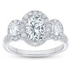 Thumbnail Image 3 of Previously Owned Diamond Engagement Ring Setting 7/8 ct tw Round/Oval 18K White Gold