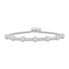 Thumbnail Image 1 of Previously Owned Diamond Bolo Bracelet 1-1/2 ct tw Round 14K White Gold 9.5"