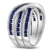 Thumbnail Image 2 of Previously Owned LALI Jewels Natural Blue Sapphire & Diamond Ring 5/8 ct tw Round 14K White Gold
