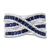 Thumbnail Image 3 of Previously Owned LALI Jewels Natural Blue Sapphire & Diamond Ring 5/8 ct tw Round 14K White Gold