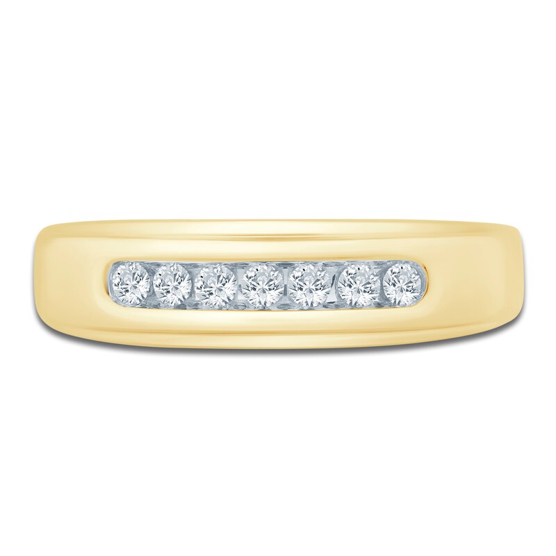 Main Image 3 of Previously Owned Men's Diamond Wedding Band 1/5 ct tw 14K Yellow Gold