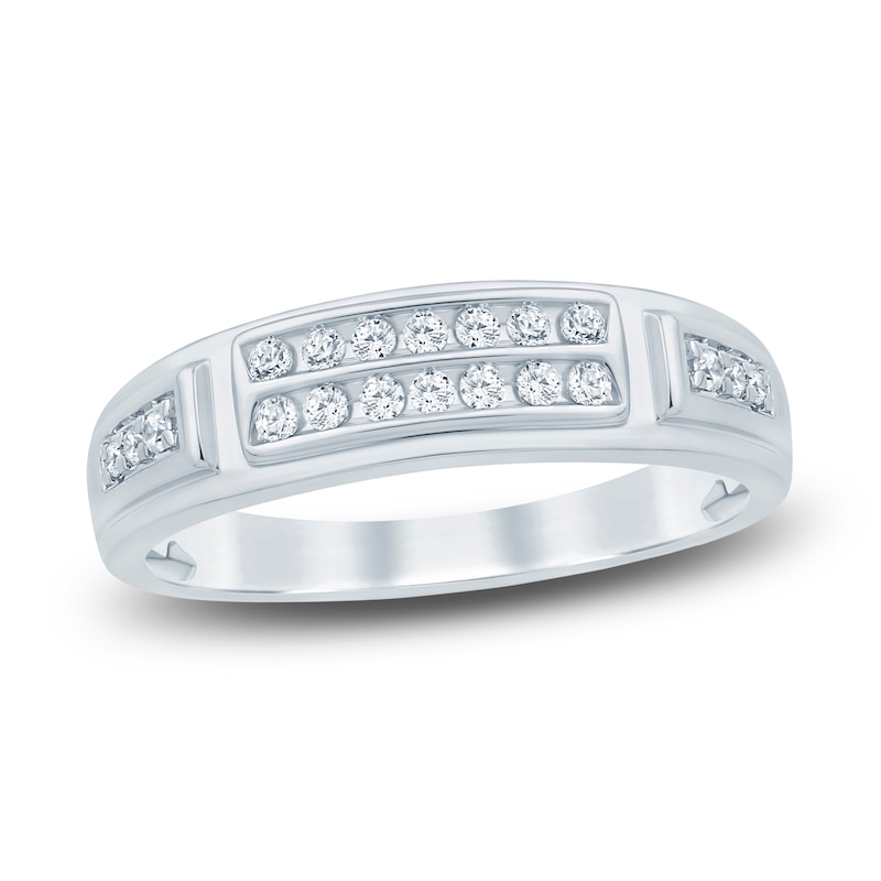 Main Image 1 of Previously Owned Men's Diamond Anniversary Band 1/4 ct tw 14K White Gold