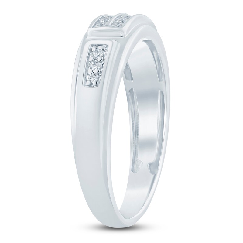 Main Image 2 of Previously Owned Men's Diamond Anniversary Band 1/4 ct tw 14K White Gold