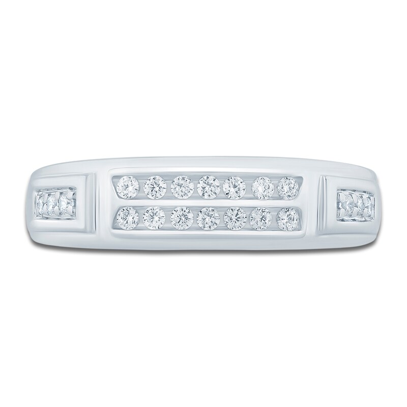 Main Image 3 of Previously Owned Men's Diamond Anniversary Band 1/4 ct tw 14K White Gold