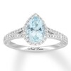 Thumbnail Image 1 of Previously Owned Neil Lane Aquamarine Engagement Ring 1/2 ct tw Diamonds 14K Gold