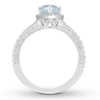 Thumbnail Image 2 of Previously Owned Neil Lane Aquamarine Engagement Ring 1/2 ct tw Diamonds 14K Gold