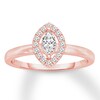 Thumbnail Image 1 of Previously Owned Diamond Promise Ring 1/5 ct tw Marquise/Round 10K Rose Gold
