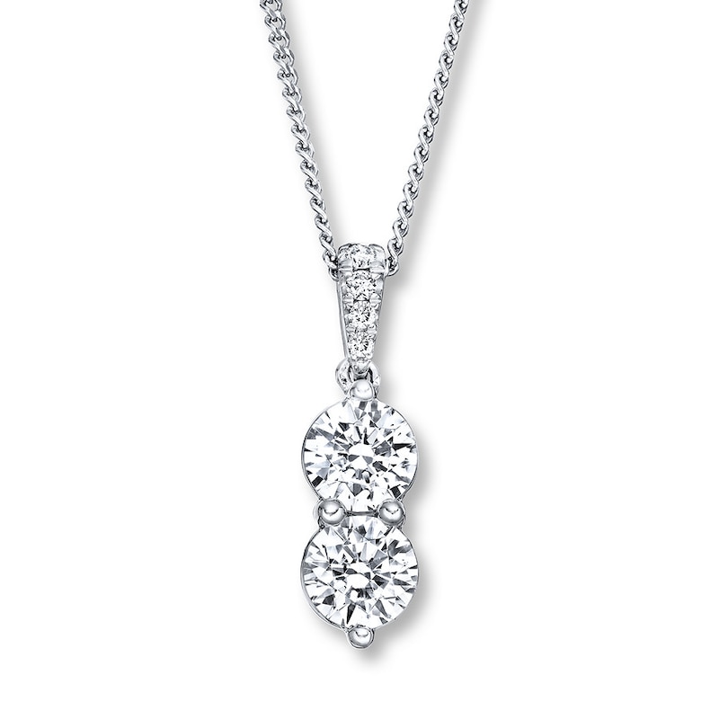 Main Image 1 of Previously Owned Ever Us Necklace 1 carat tw Diamonds 14K White Gold