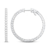 Thumbnail Image 2 of Previously Owned Diamond Hoop Earrings 4 ct tw Round 14K White Gold