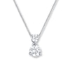 Thumbnail Image 1 of Previously Owned Diamond Necklace 1/2 ct tw Round 14K White Gold