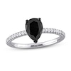 Thumbnail Image 1 of Previously Owned Black Diamond Engagement Ring 1 ct tw 14K White Gold