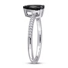 Thumbnail Image 2 of Previously Owned Black Diamond Engagement Ring 1 ct tw 14K White Gold