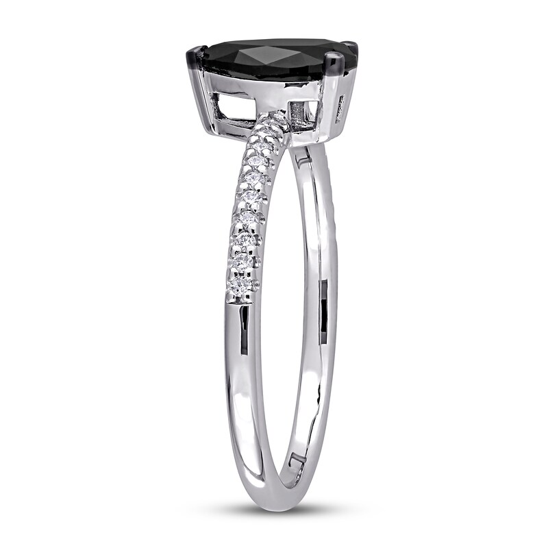 Main Image 2 of Previously Owned Black Diamond Engagement Ring 1 ct tw 14K White Gold