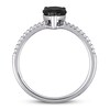 Thumbnail Image 3 of Previously Owned Black Diamond Engagement Ring 1 ct tw 14K White Gold