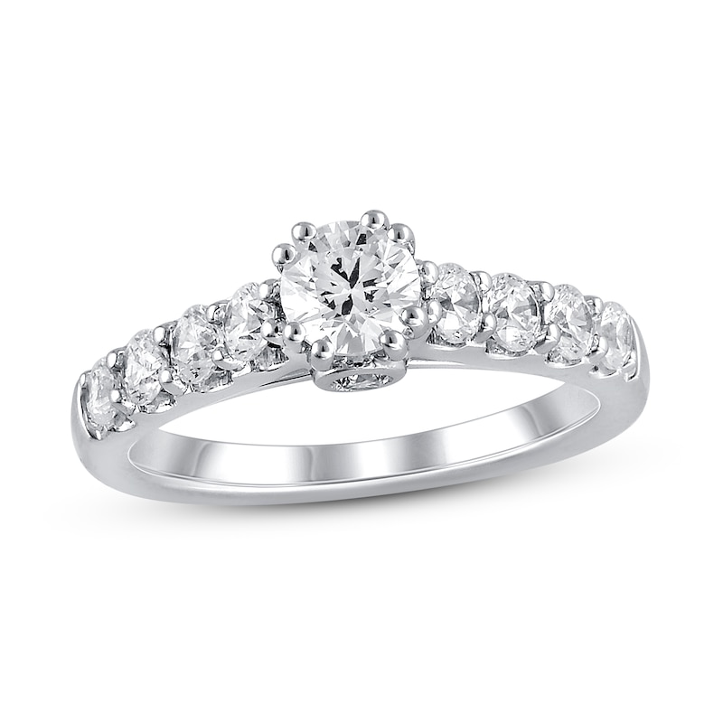 Main Image 1 of Previously Owned Diamond Engagement Ring 1-1/4 ct tw 18K White Gold