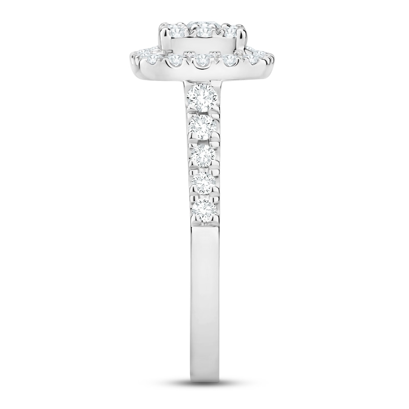 Main Image 2 of Previously Owned Diamond Engagement Ring 1 ct tw Round 14K White Gold