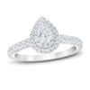 Thumbnail Image 1 of Previously Owned Royal Asscher Diamond Engagement Ring 1 ct tw Pear-shaped/Round 14K White Gold