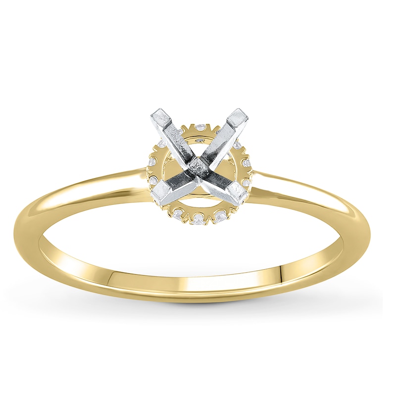 Main Image 1 of Previously Owned Diamond Engagement Ring Setting 1/15 ct tw Round 14K Yellow Gold