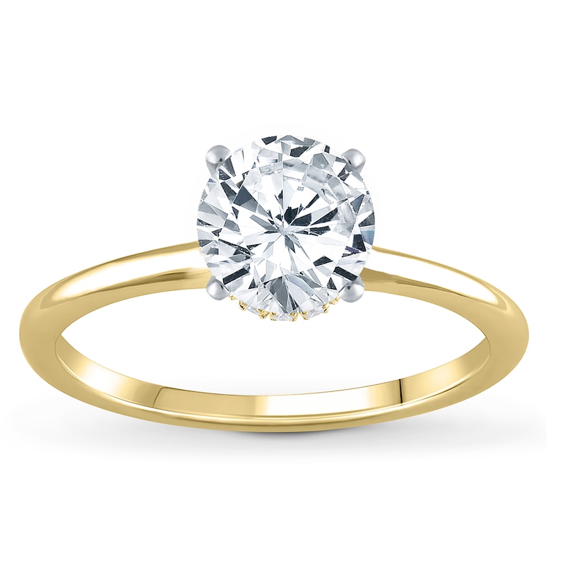 Main Image 3 of Previously Owned Diamond Engagement Ring Setting 1/15 ct tw Round 14K Yellow Gold