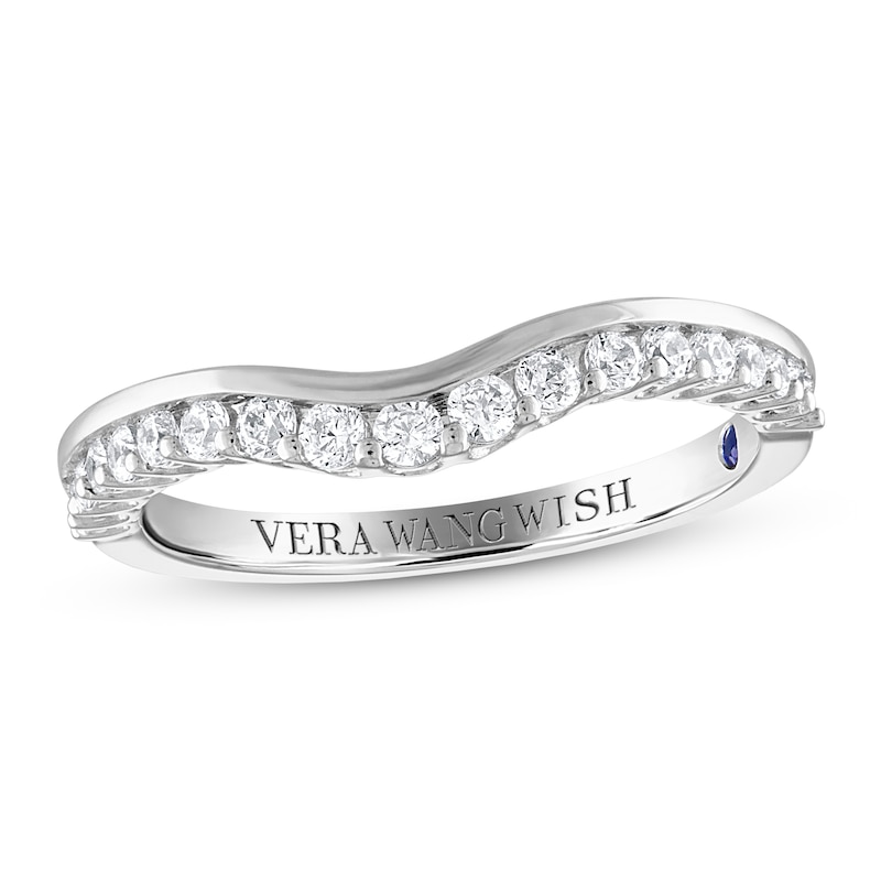 Main Image 1 of Previously Owned Vera Wang WISH Diamond Wedding Band 1/3 ct tw Round 14K White Gold