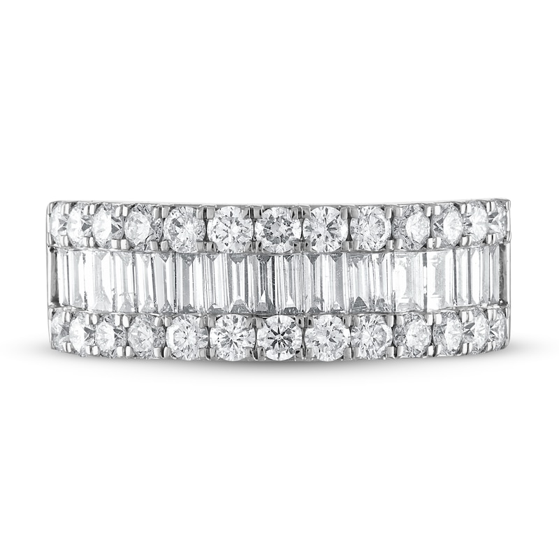 Main Image 3 of Previously Owned Diamond Anniversary Band 1 5/8 ct tw Round/Baguette 14K White Gold