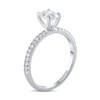 Thumbnail Image 2 of Previously Owned Lab-Grown Diamond Engagement Ring 1 ct tw Oval/Round 14K White Gold