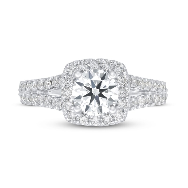 Main Image 3 of Previously Owned Lab-Grown Diamond Ring 2 ct tw Round 14K White Gold