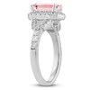 Thumbnail Image 2 of Previously Owned Radiant-Cut Pink & White Lab-Created Diamond Engagement Ring 2-3/4 ct tw 14K White Gold