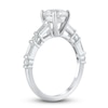 Thumbnail Image 2 of Previously Owned Lab-Grown Diamond Engagement Ring 2 ct tw Round/Emerald 14K White Gold