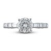 Thumbnail Image 3 of Previously Owned Lab-Grown Diamond Engagement Ring 2 ct tw Round/Emerald 14K White Gold