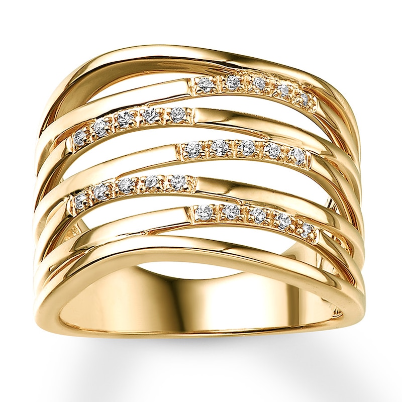 Main Image 1 of Previously Owned Diamond Ring 1/6 ct tw Round-cut 10K Yellow Gold
