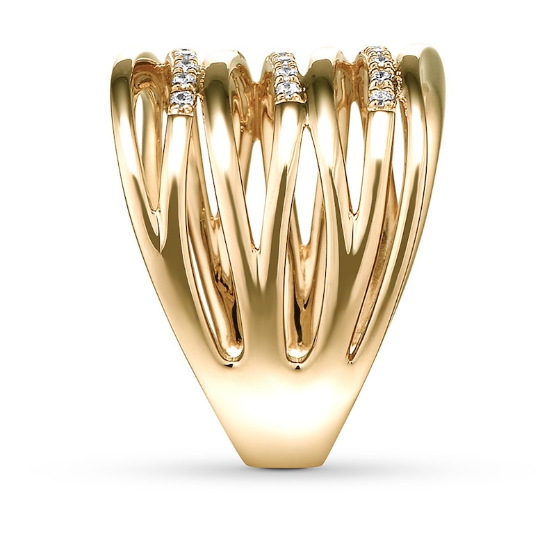 Main Image 3 of Previously Owned Diamond Ring 1/6 ct tw Round-cut 10K Yellow Gold