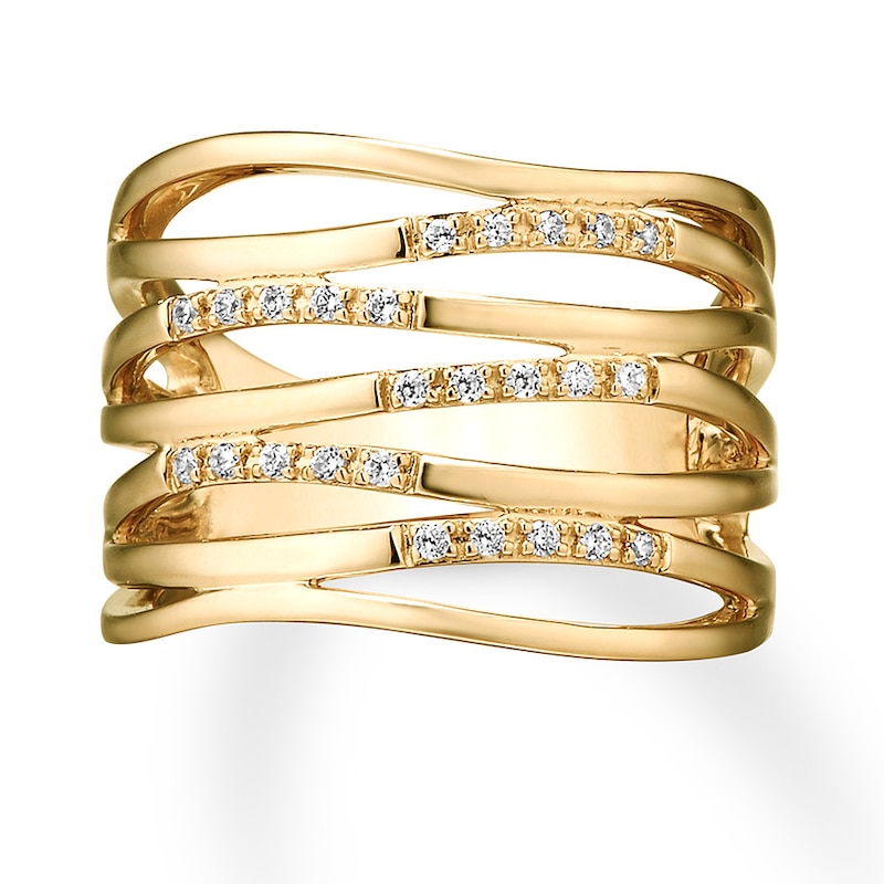 Main Image 4 of Previously Owned Diamond Ring 1/6 ct tw Round-cut 10K Yellow Gold