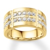 Thumbnail Image 1 of Previously Owned Men's Diamond Band 1-1/2 ct tw Round-cut 14K Yellow Gold