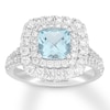 Thumbnail Image 1 of Previously Owned Neil Lane Aquamarine Ring 1-1/4 ct tw Diamonds 14K White Gold
