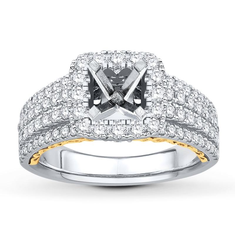 Main Image 1 of Previously Owned Diamond Ring Setting 1-1/5 ct tw 14K Two-Tone Gold