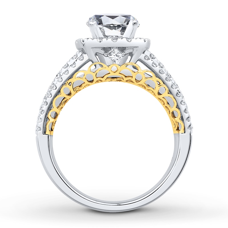 Main Image 2 of Previously Owned Diamond Ring Setting 1-1/5 ct tw 14K Two-Tone Gold