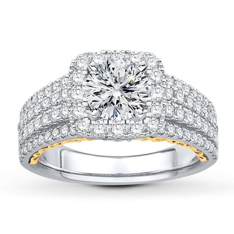 Main Image 3 of Previously Owned Diamond Ring Setting 1-1/5 ct tw 14K Two-Tone Gold