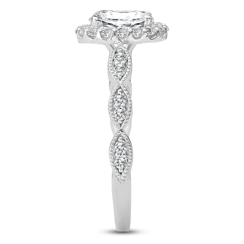 Main Image 2 of Previously Owned Diamond Ring Setting 1/3 carat tw Oval 14K Rose Gold