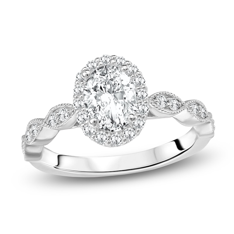 Main Image 4 of Previously Owned Diamond Ring Setting 1/3 carat tw Oval 14K Rose Gold