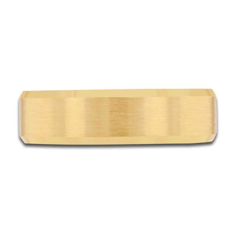 Main Image 3 of Previously Owned Men's Beveled Edge Wedding Band 14K Yellow Gold